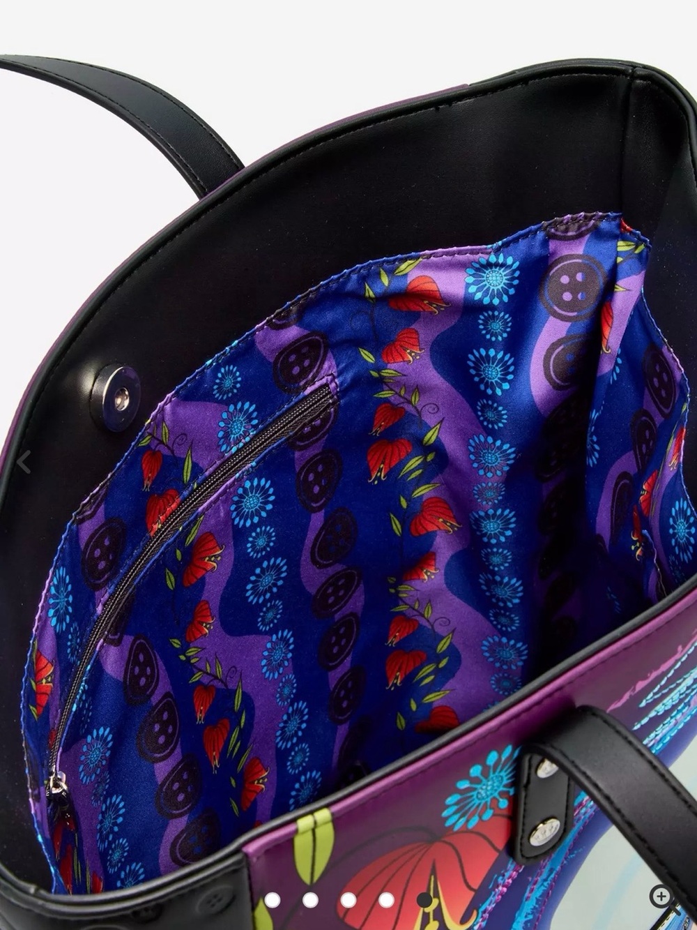 Loungefly Coraline  Garden Floral Glow-In-The-Dark Tote Bag  🆕🆕🆕🆕 - Picture 4 of 4